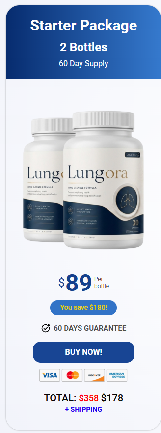 Lungora 2-bottle package pricing