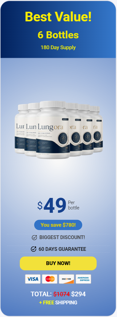 Lungora 6-bottle package pricing