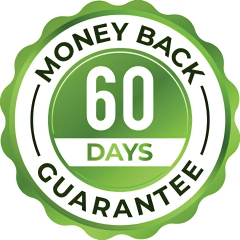 Lungora 60-day money-back guarantee badge