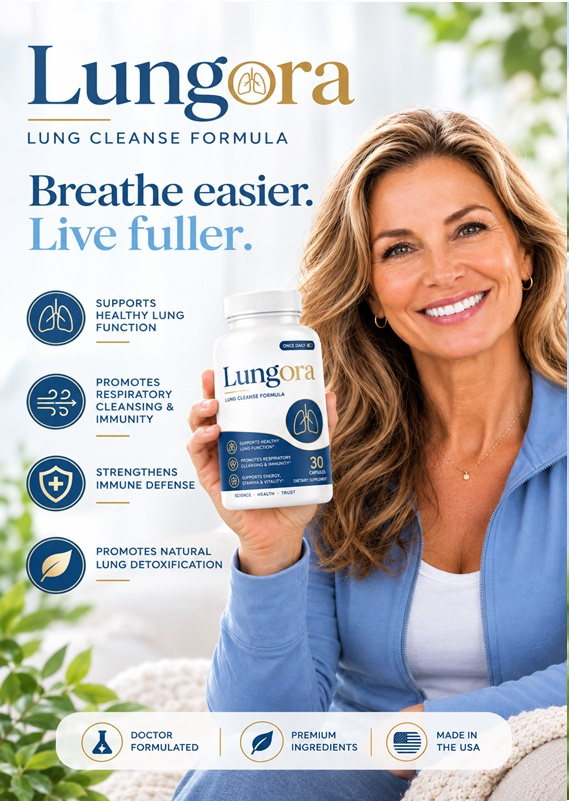 Lungora lung support supplement bottle and box